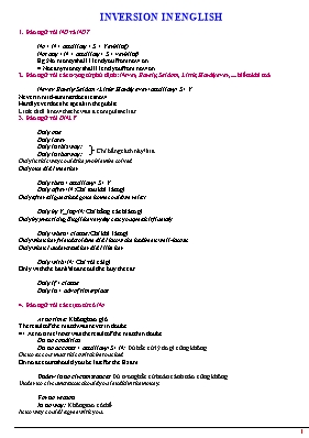 Inversion in English